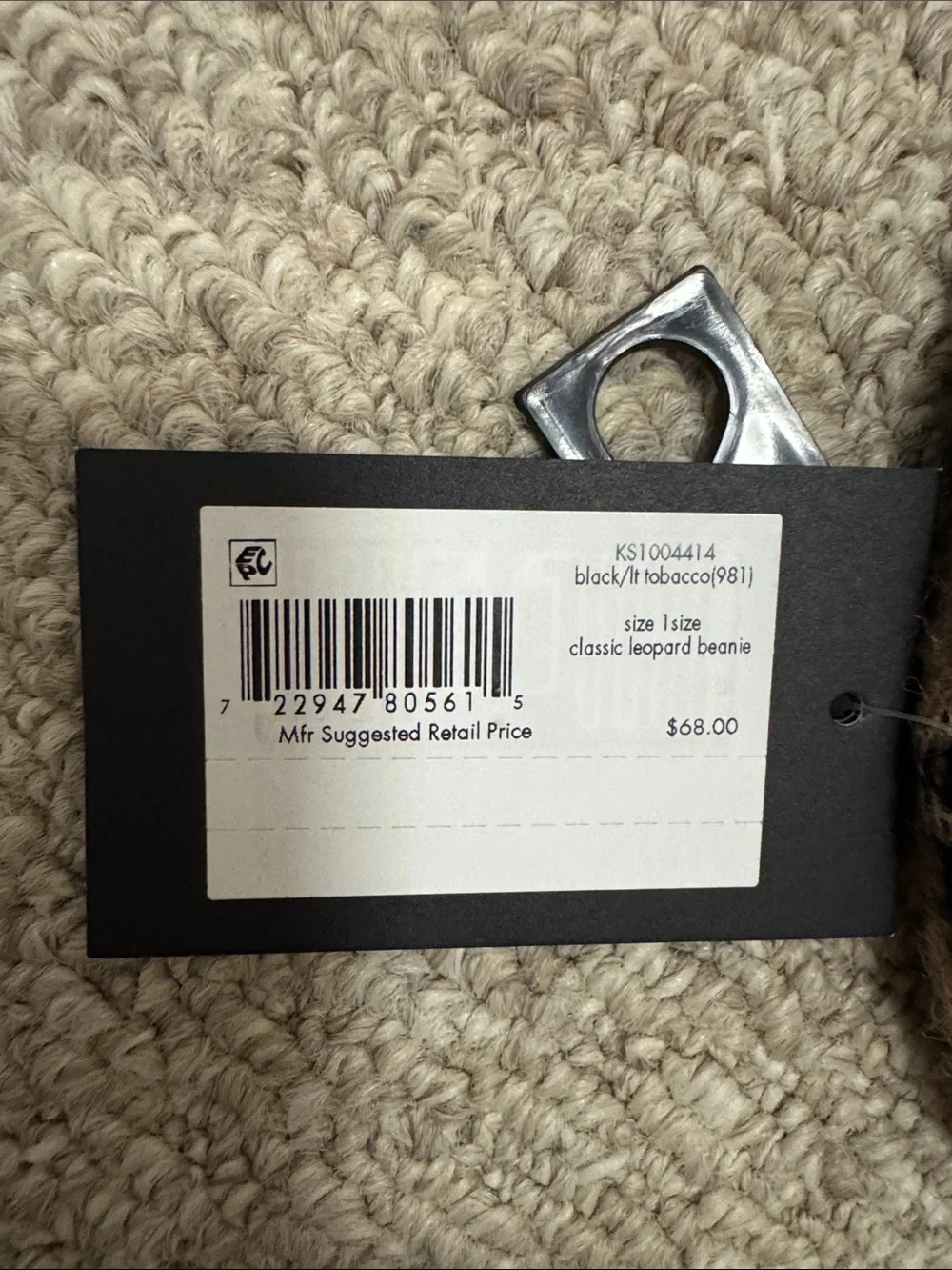 BNWT Kate Spade Leopard Print Knit Beanie and Scarf Set - Picture 4 of 9